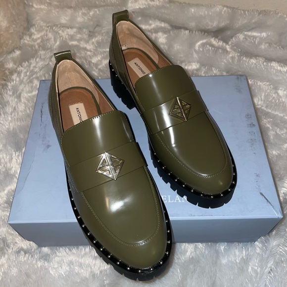 Antonio Melani Arrllo Leather Lug Sole Loafers - Picture 4 of 8